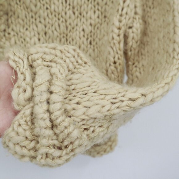 Convoy Wool Cardigan Womens L Beige L Boho Twee Rustic Twee Cottagecore Delicate - Picture 7 of 16